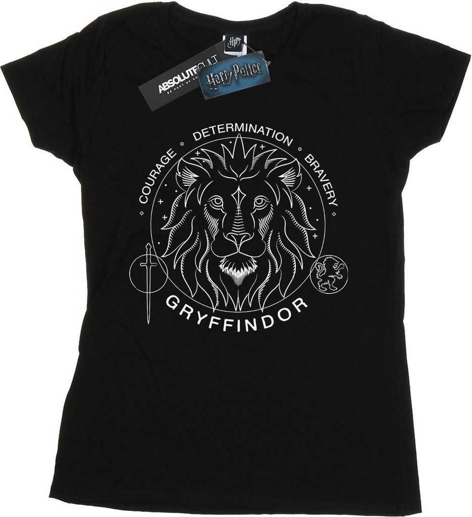 Harry Potter - "Gryffindor" T-Shirt für Damen BI23484 (M) (Schwarz)