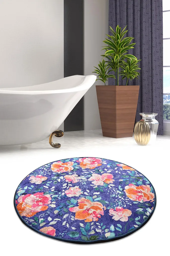 Mijolnir, Flowers- CHL1667, Multicolore, Tappetini da bagno, 700 gr/m², 100% micropolyamide