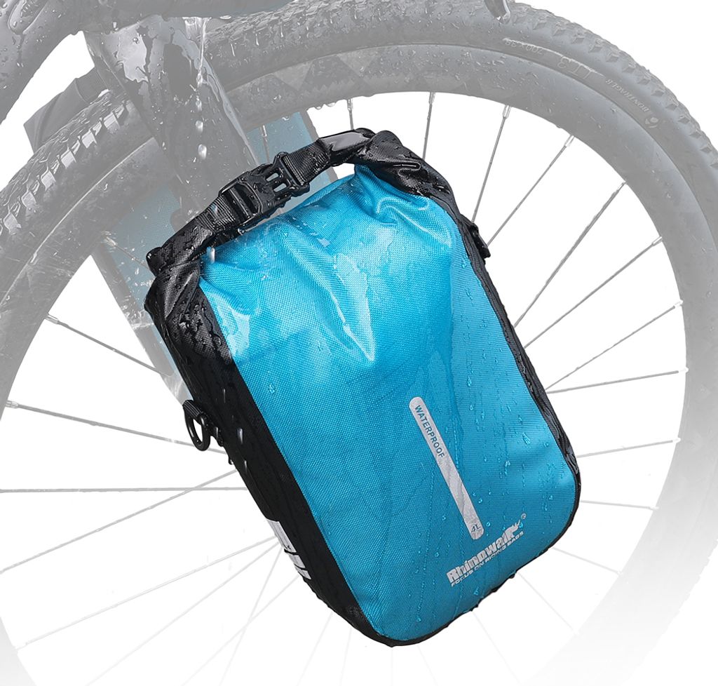 4L wasserdichte Gabeltasche Fahrrad, Fahrradtasche für Gepäckträger und E-Scooter, Gepäckträgertasche vorne Seitentasche hinten Umhängetasche