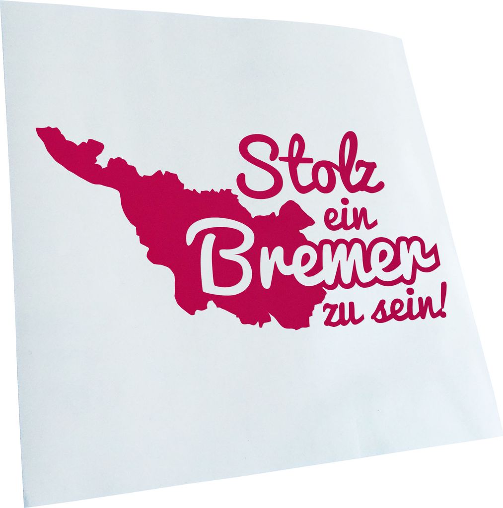 Kiwistar - Autoaufkleber - Bremen Bremer Stolz - Pink - 24x12cm - Aufkleber für Auto, Laptop, Fahrrad, LKW, Motorrad mehrfarbig JDM Decal Racing