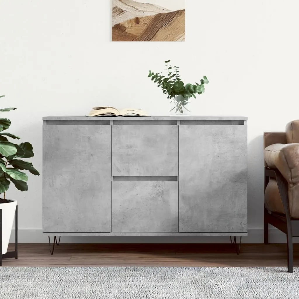 Mobile Credenza 101,5x35x70 cm Grigio Cemento Maison Exclusive - Salvaspazio