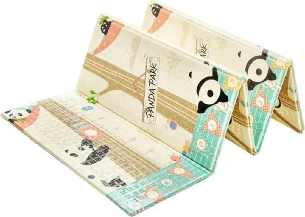 10 mm Faltschaummatte "Pandas und Indianer" 200 x 180 cm Produktbild 