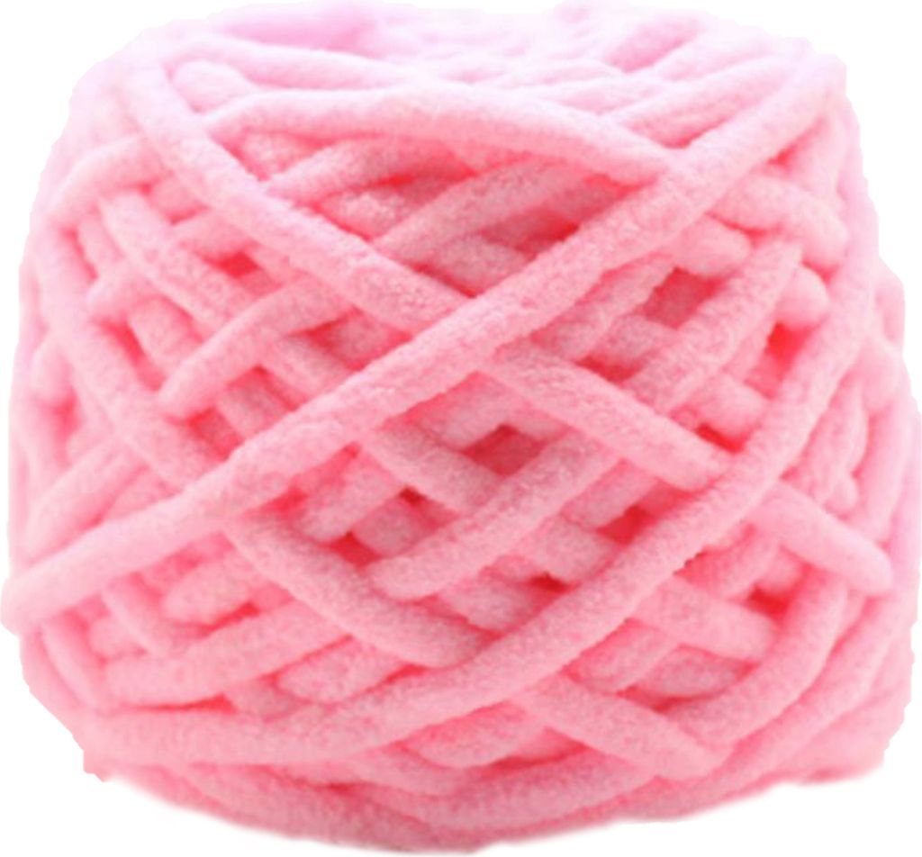 1 Roll 32m Garn Weiche Breite Verwendung Polyester Handgewebes DIY -Handwerk Häkelgarn für Patchwork-Weiß Rosa