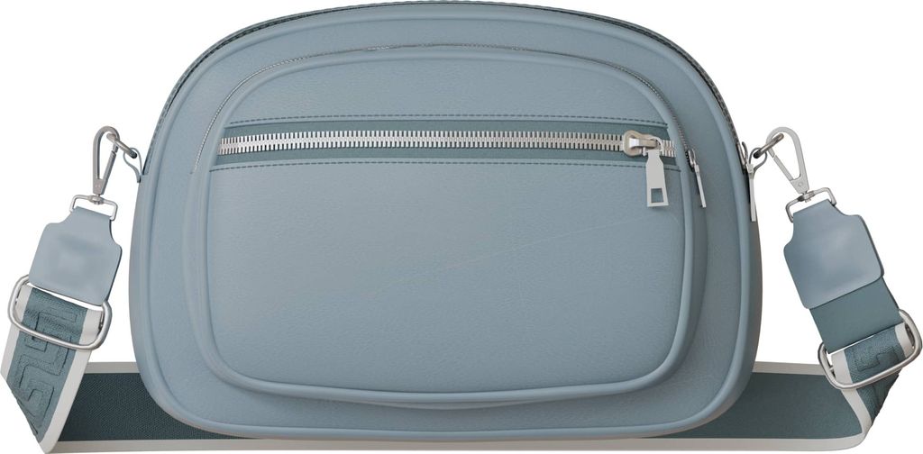 Damen Umhängetasche Vegan Kompakt Crossbody Praktisch 30631 Light Blue