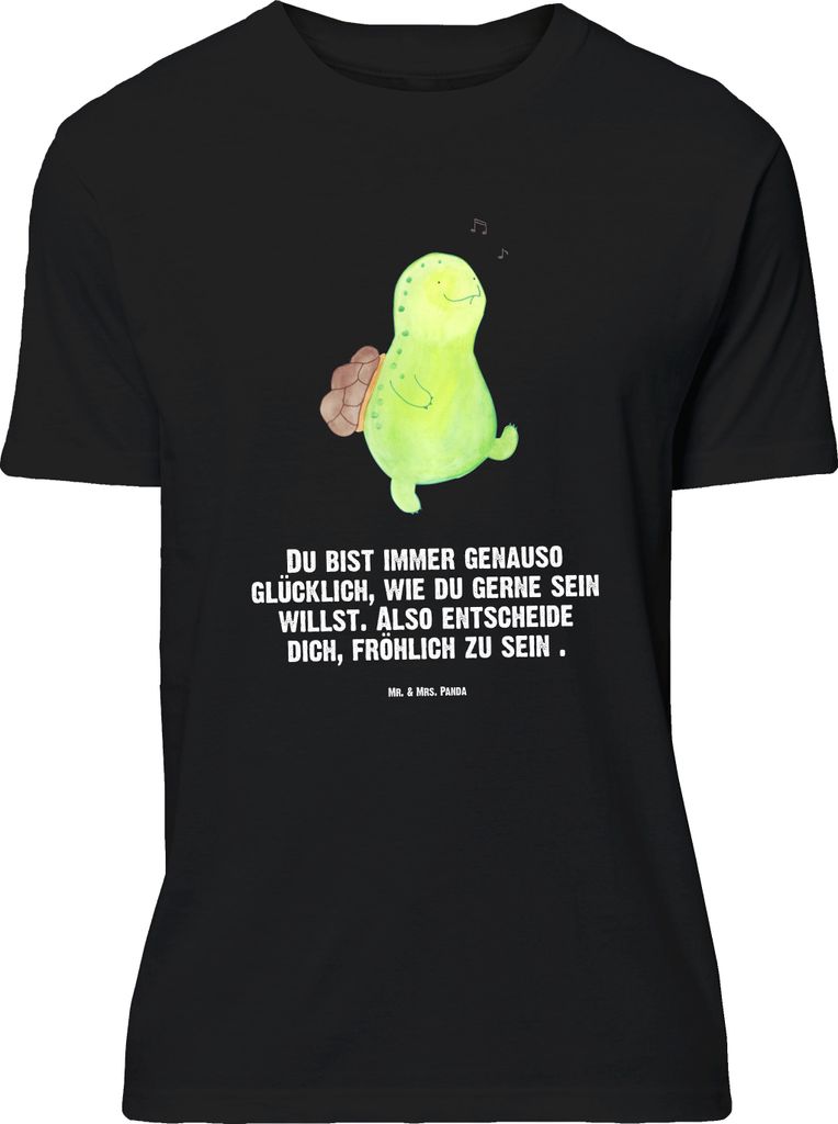 Mr. & Mrs. Panda Größe M T-Shirt Schildkröte Pfeifen - Schwarz - Geschenk, Shirt, Tshirt, mit Spruch, Herren, Schildkröten, Depression, Trennung
