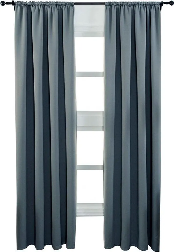 Rideaux Occultants contre la Chaleur et Lumière Gris Clair 117x138 cm