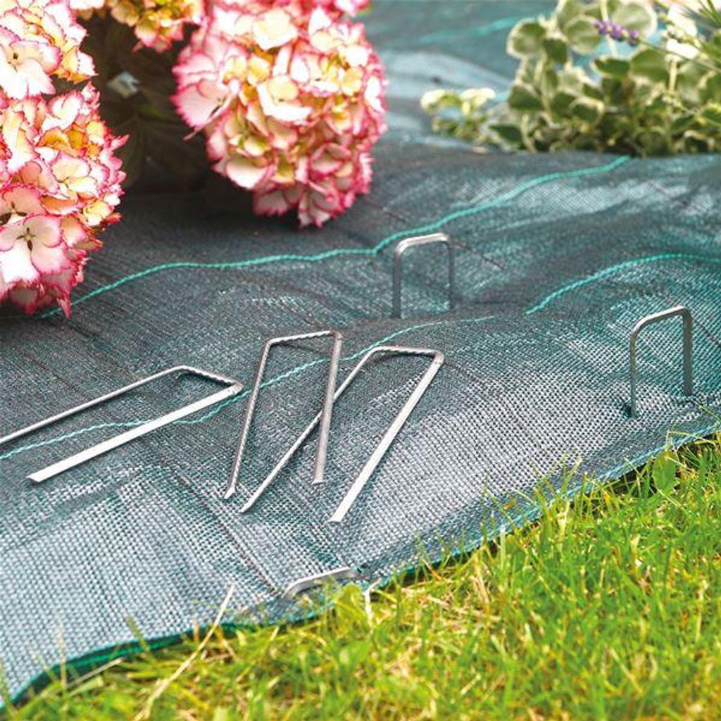 Drahtklammern Mulch Fixsol Metall 14x4x14cm X10 - Nortene