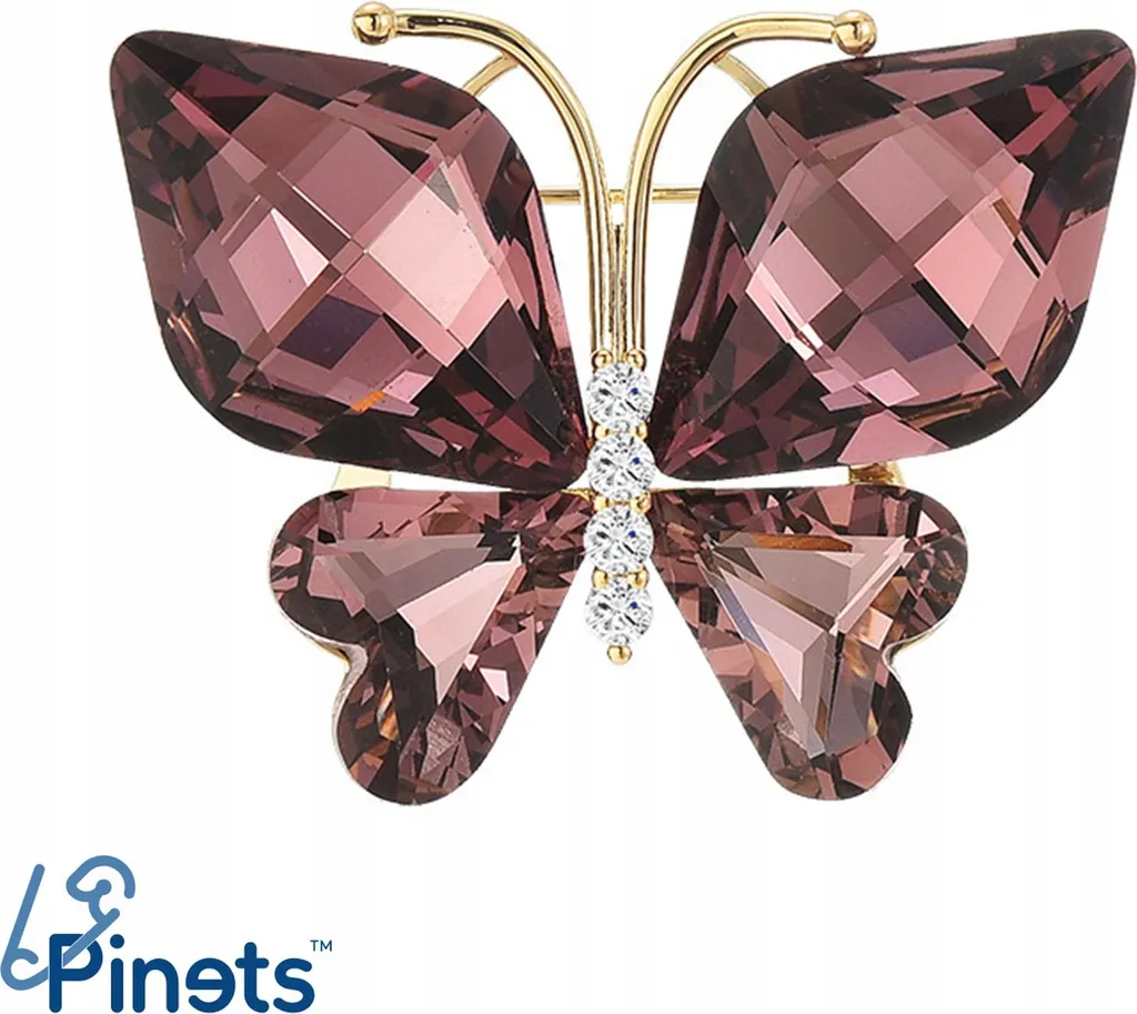 Spilla Farfalla Pinetti Oro 14kt - Accessorio Luxury per Eventi - 6