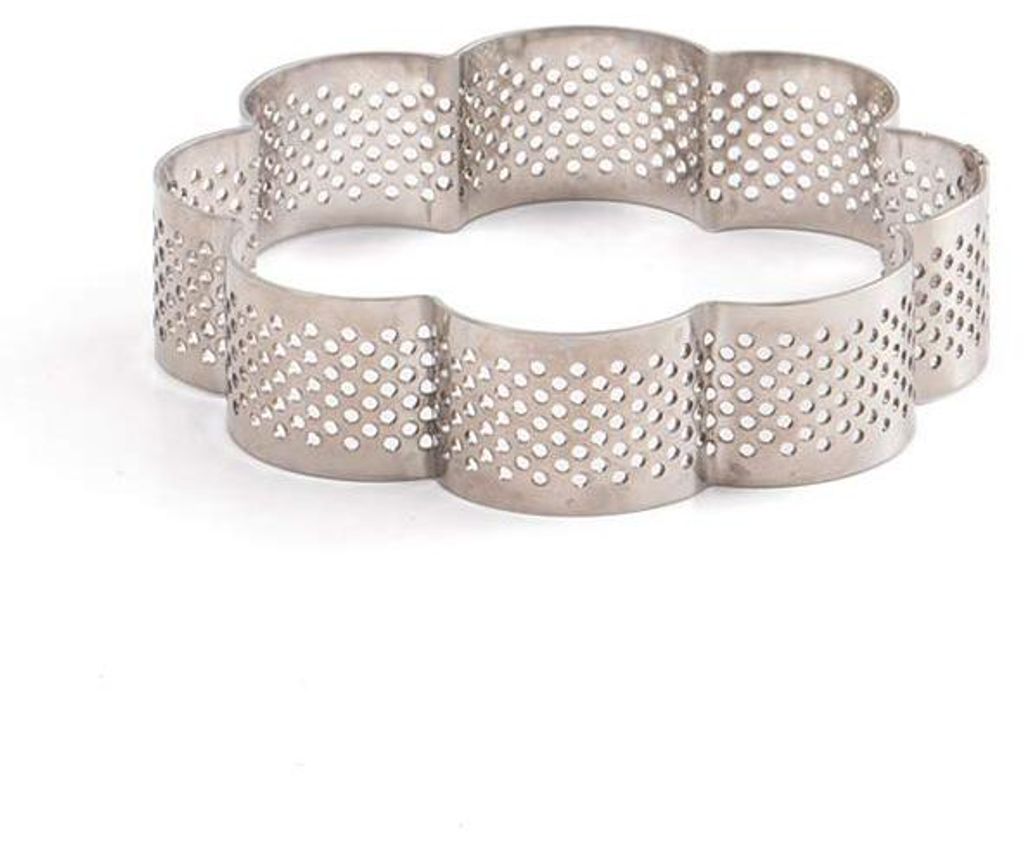 Backrahmen 9x9x2 cm perforiert aus Edelstahl, Decora, grau, Produktbild 