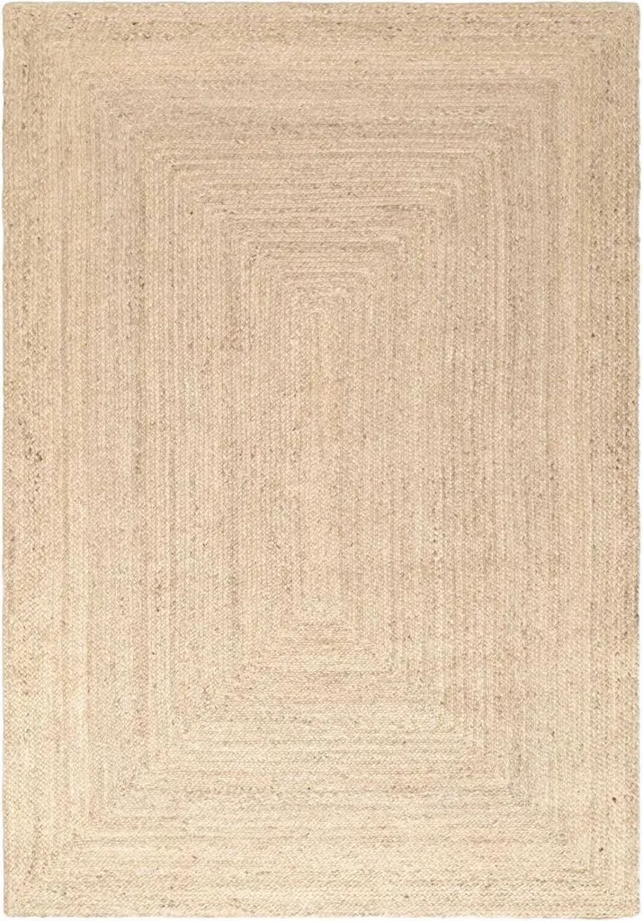 Tapis d'angle en fibre naturelle de jute tissée à la main, style épuré