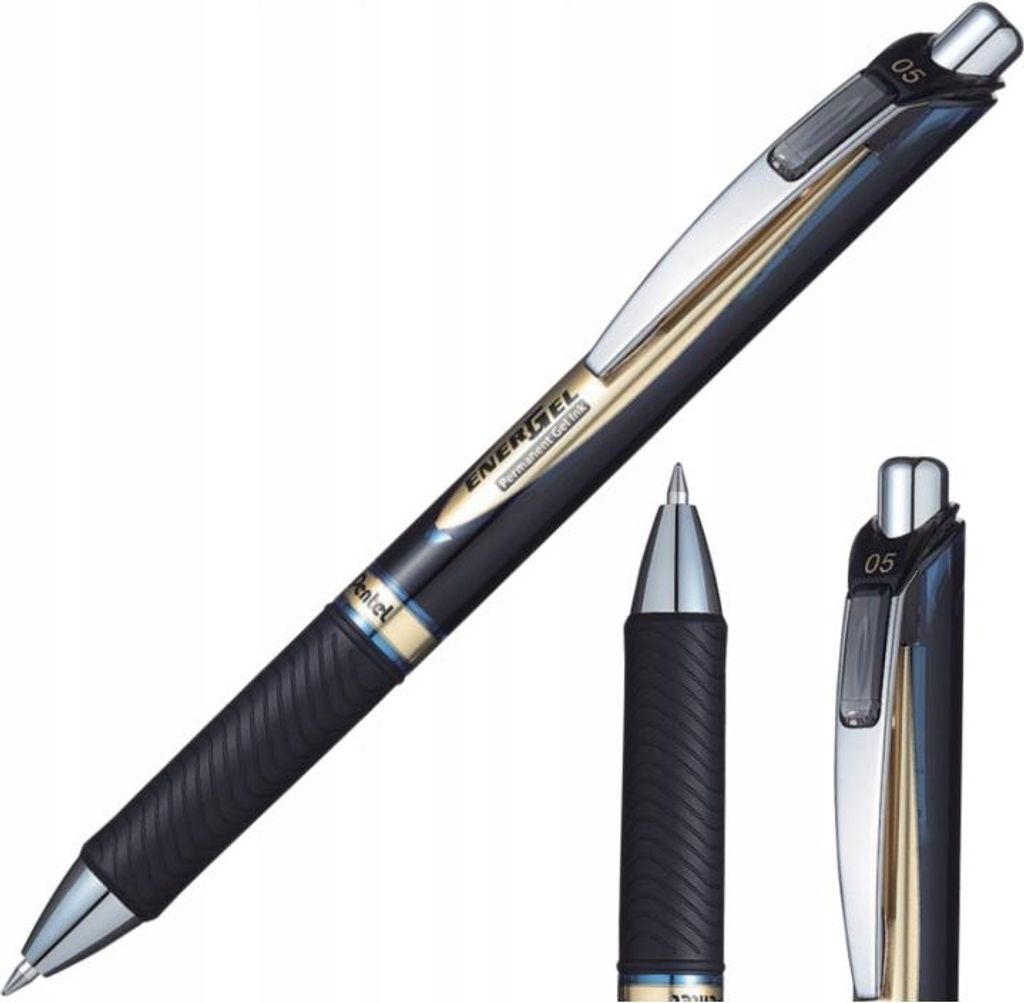 Pentel Energiegel Kugelschreiber, feine Spitze, BLP75, 0,5, Blau