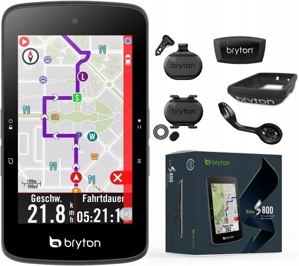 Zestaw Bryton Rider S800T z czujnikiem tętna, pedału i Zdjęcie produktu 