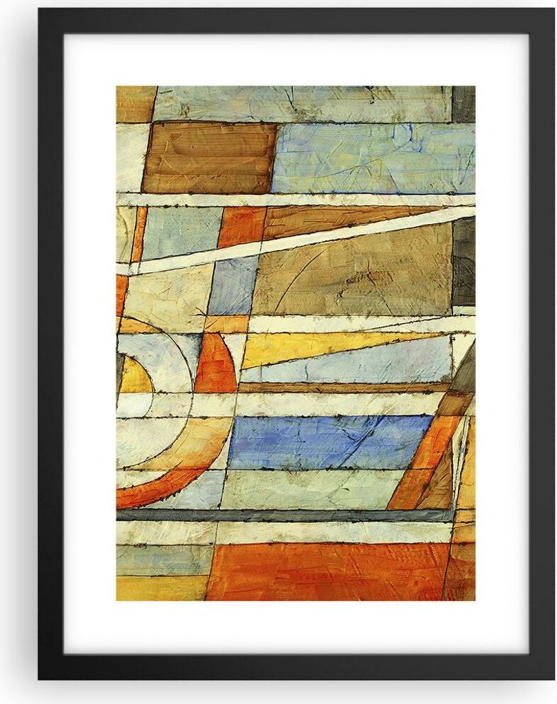Gerahmtes Poster - Schwarzer Rahmen - Abstraktion modern - 30x40 cm - Wand Bild - Wanddeko - Wandbilder - Kunstposter - Wandposter - Bilderrahmen -...