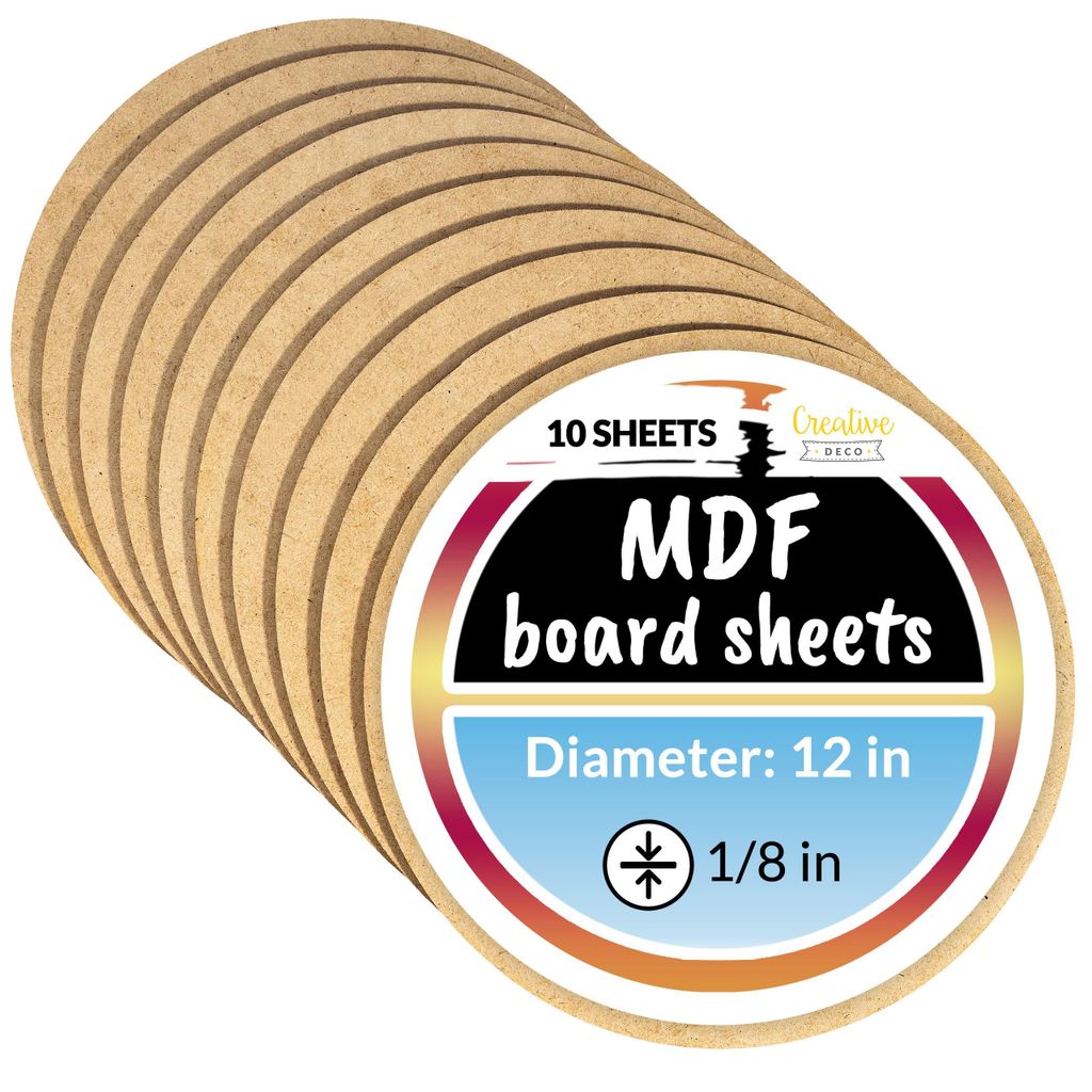 Creative Deco 10 x MDF - Cirkelvormig Paneel, Diameter 30 Productafbeelding 