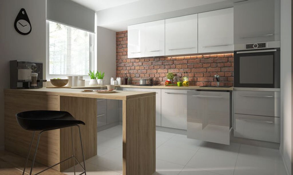 U-Form Küchenzeile ESSEN Einbauküche 120x290x320cm Produktbild 