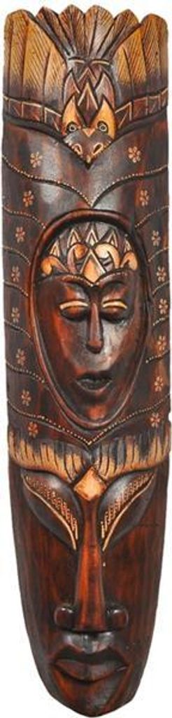 Deko-Gekko Silas, Holz, natur, verziert, Wandschmuck, Grösse:50 cm