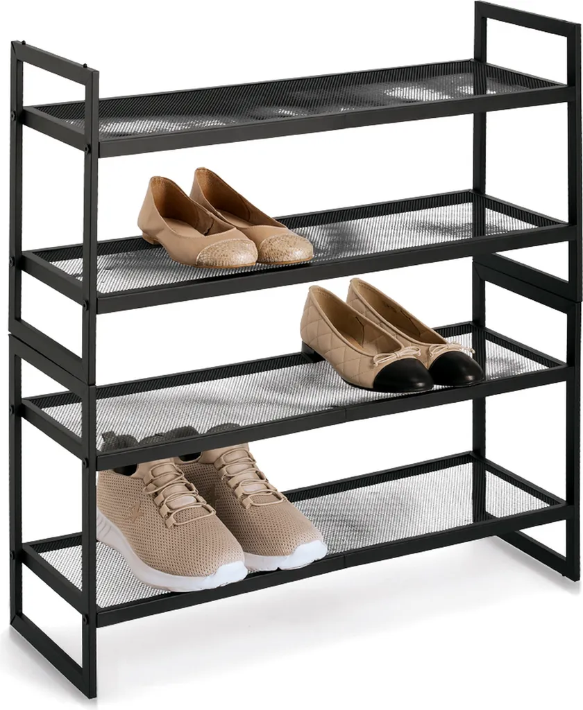 Étagère à chaussures robuste en métal noir mat NORDIC SPACE - 4