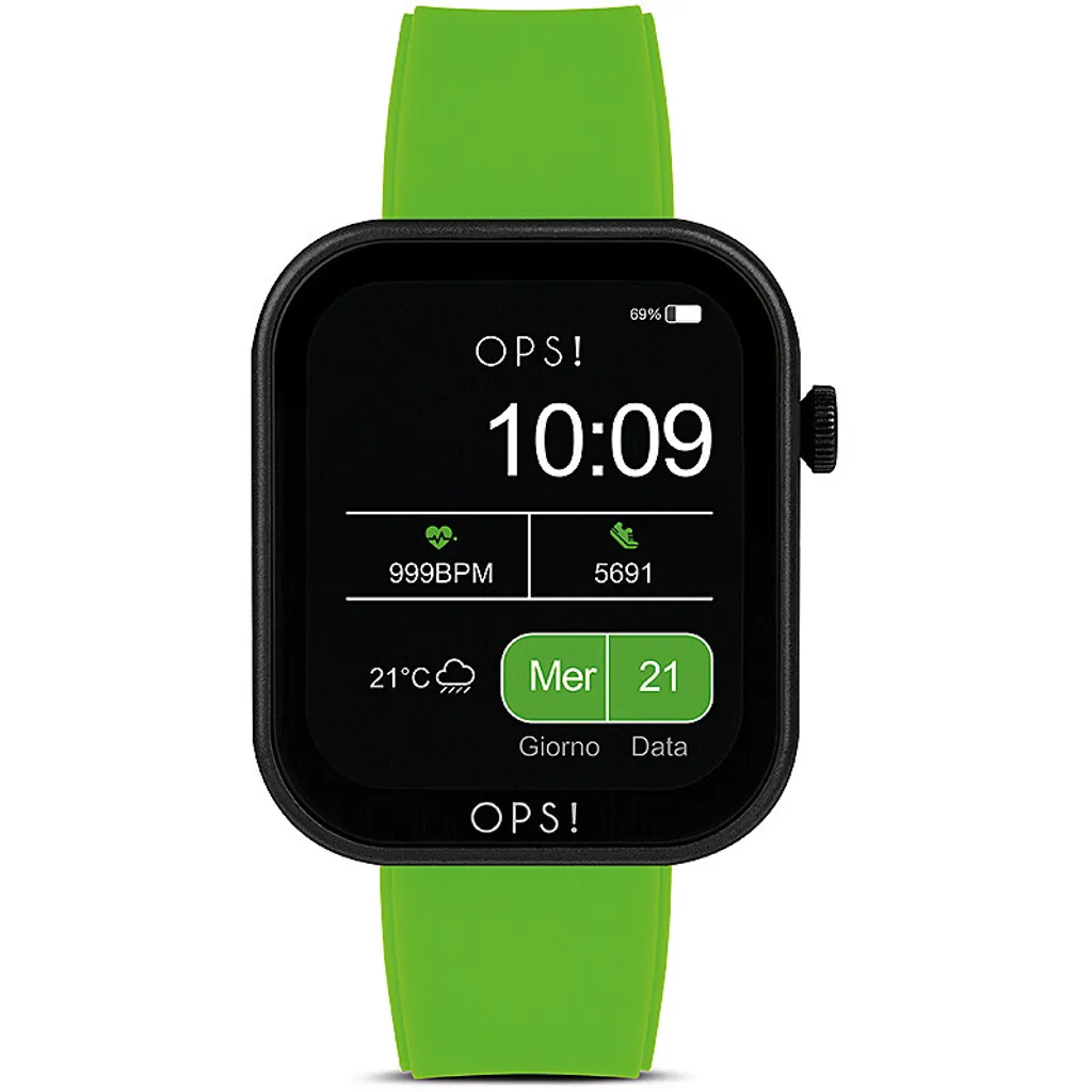 Smartwatch Sportivo OPS! OPSSW-33 Verde | Funzioni Cardio e Call