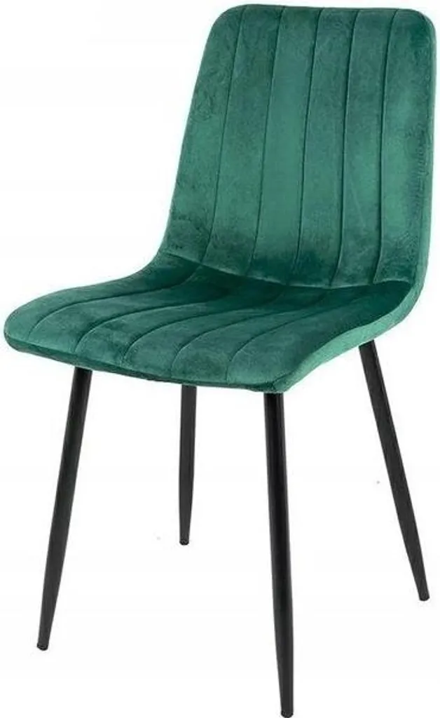 Fauteuil ergonomique en velours vert avec rembourrage de qualité