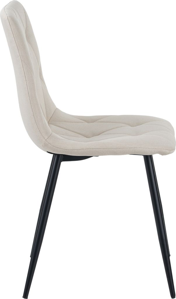 A side view of a single chair.