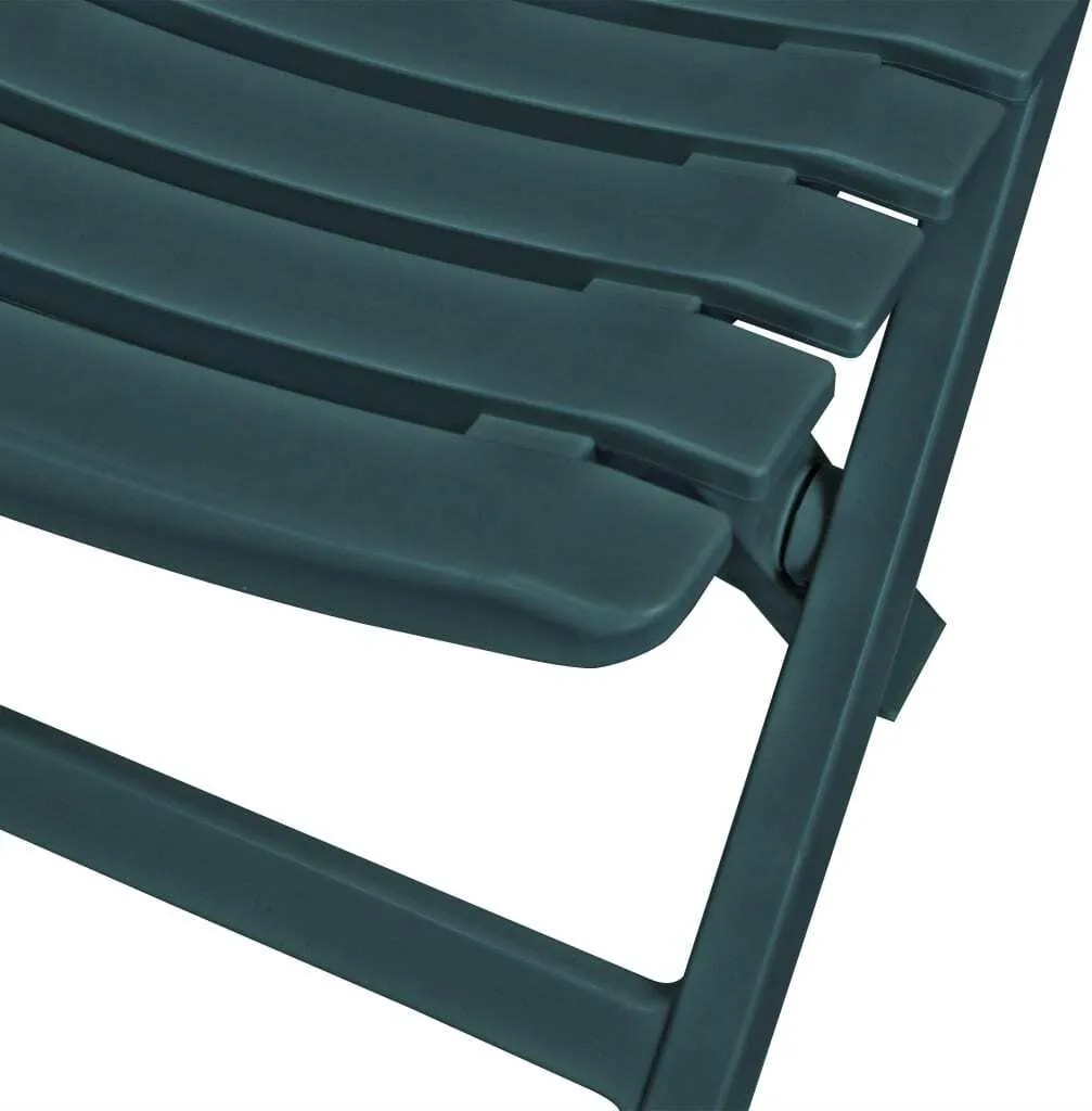 Petit ensemble table et chaises pour balcon vert - Set bistro pliable - 3