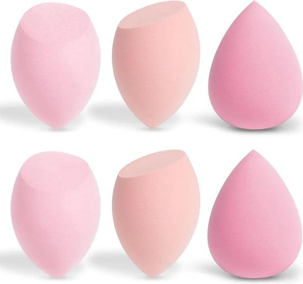 Lot de 6 éponges de maquillage professionnelles pour fond de teint et poudre
