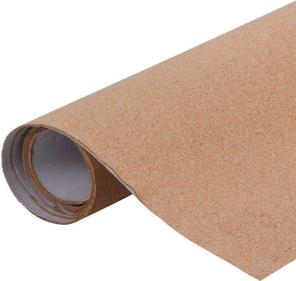 A roll of cork material, partially unrolled.