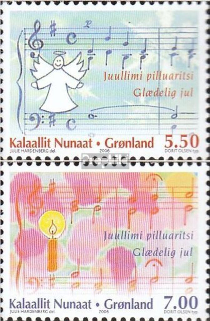 Briefmarken Dänemark - Grönland 2006 Mi 475-476 (kompl.Ausg.) gestempelt Weihnachten