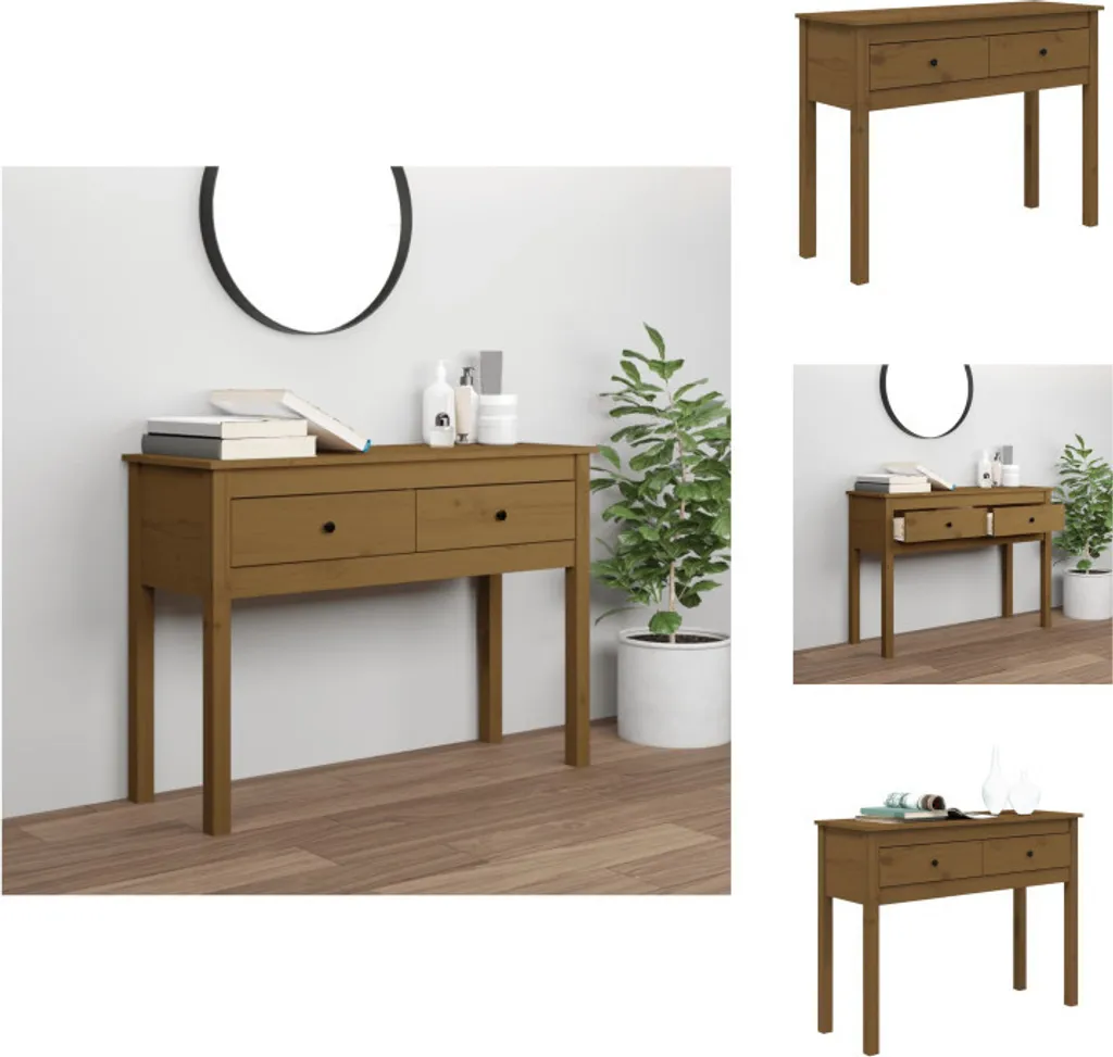 vidaXL Tavolo Consolle 100x35x75cm Legno Pino Massiccio - Prezzo