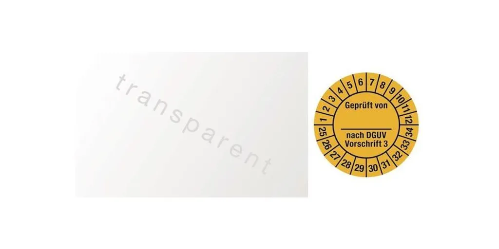 Adesivi Ispezione Pluriennale 2025-2034 L25xL60mm - Foil Alta Resistenza