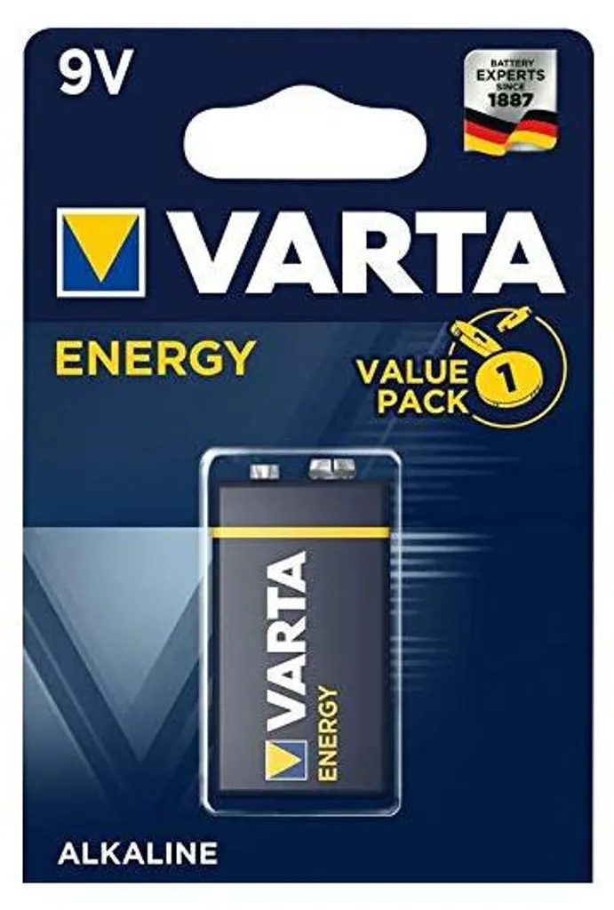 Pile 9V 6LR61 VARTA Energy Haute Performance Alcaline Lot de 10