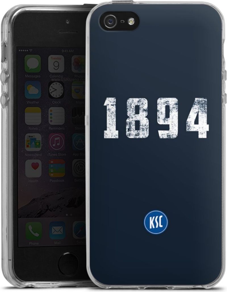 DeinDesign Handyhülle für Apple iPhone 5s Silikon Hülle Case Smartphone Schutzhülle Bundesliga KSC Karlsruher SC