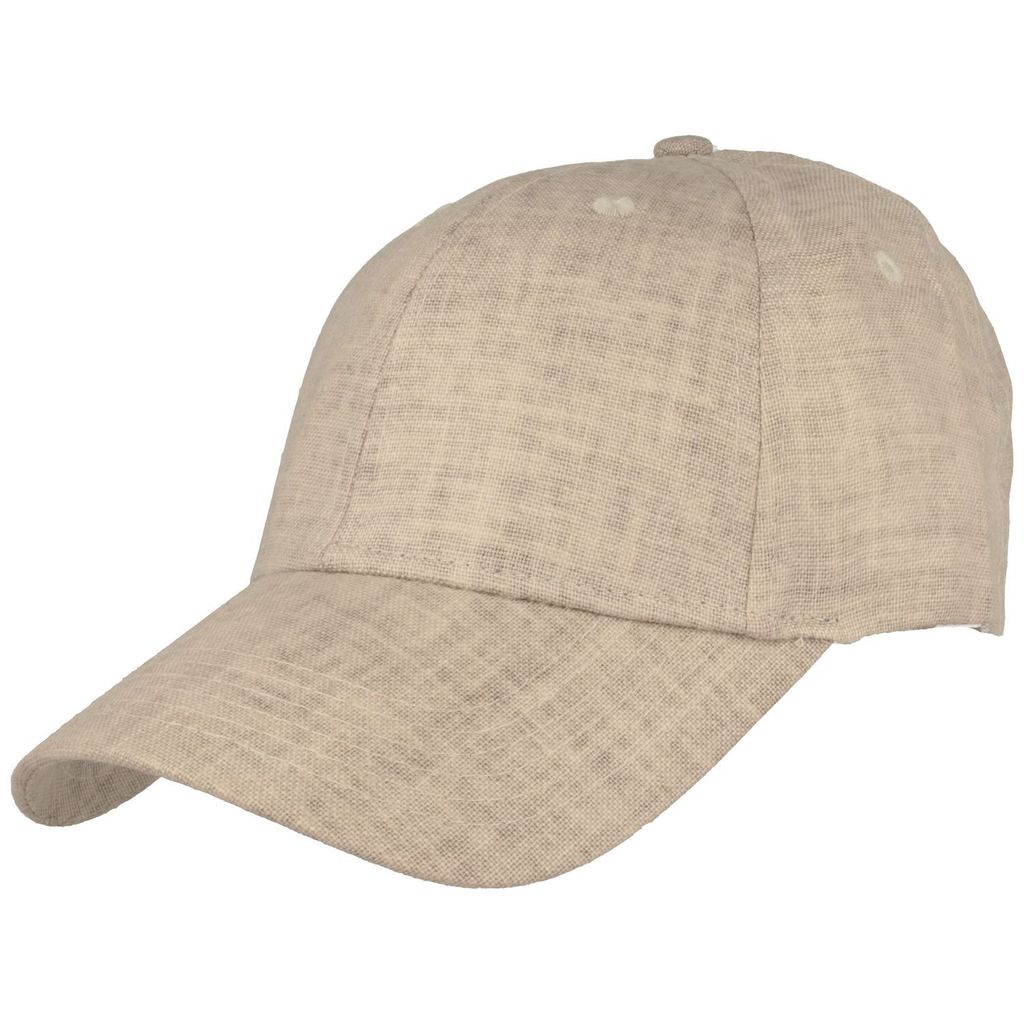 Damen Baseball-Cap aus Leinen und Baumwolle von Fiebig, grau, Gr. Einheitsgröße