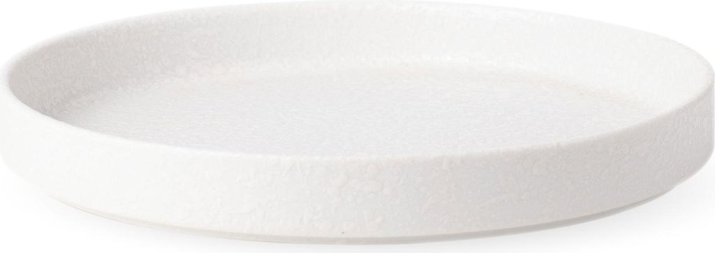 VERLO CALCE Speiseteller 22 cm – Runder Flacher Teller in Weiß, Elegantes Modernes Design, Hochwertige Keramik, Ideal für Hauptgerichte und Vor...