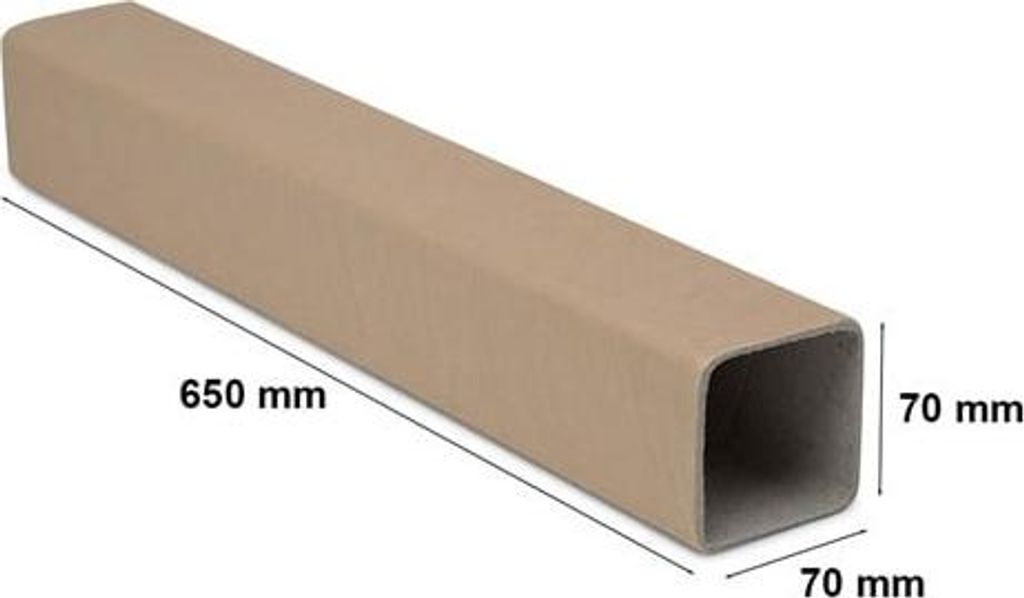 Quadratrohr 70 mm/2,5 mm/L650 A1