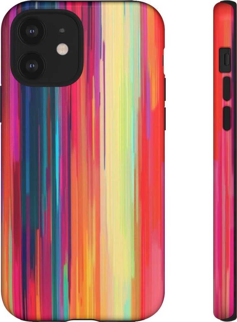 Bunte vertikale Farbstreifen – Hülle Kompatibel mit iPhone 12