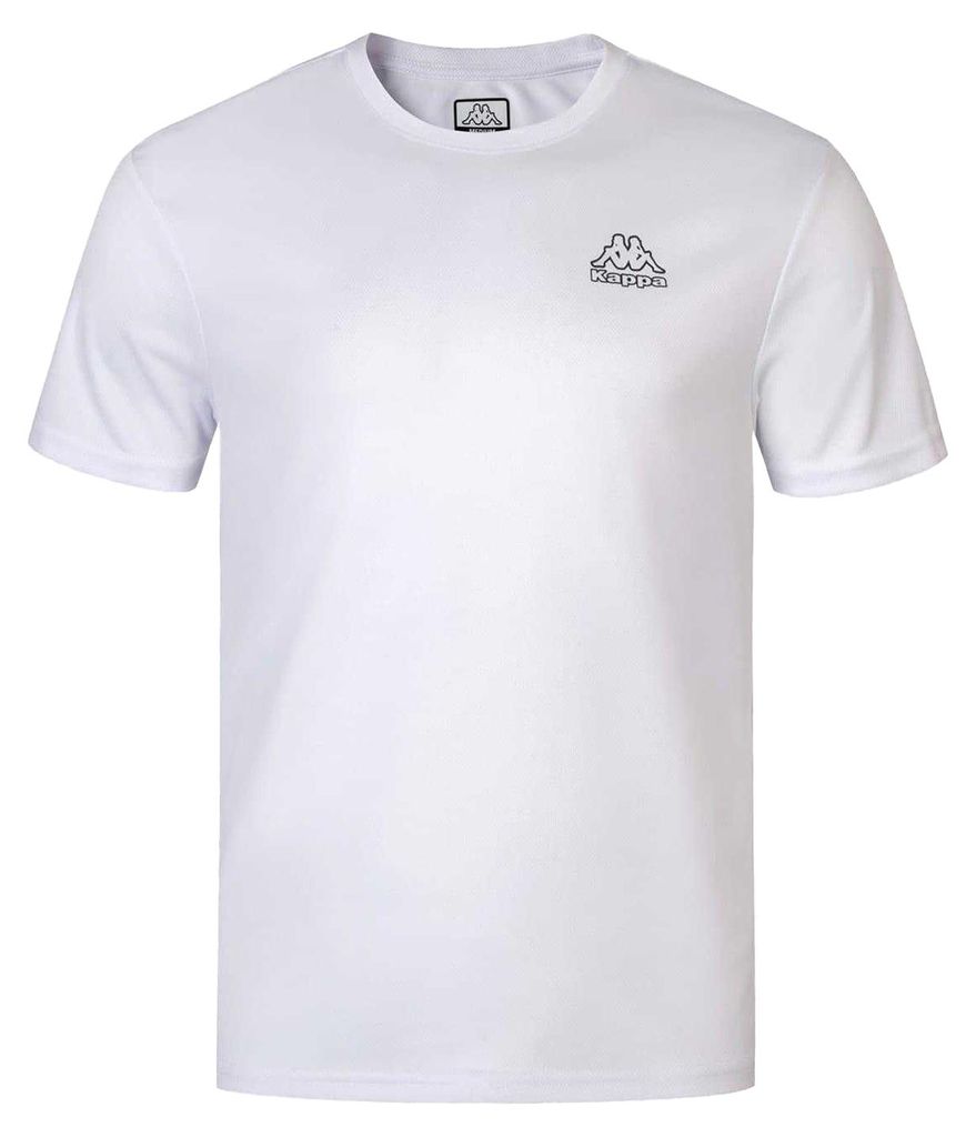 Kappa - T-Shirt für Herren, Regulär GT14854 (S) (Weiß)