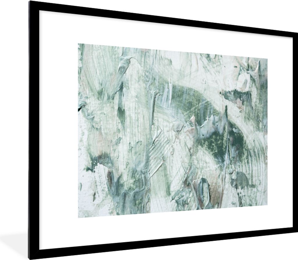 MuchoWow Gerahmtes Poster Gartendekoration - Farbe - Abstrakt 80x60 cm - Poster mit Schwarzem Bilderrahmen Wandposter Rahmen Foto Bilder - Schlaf...