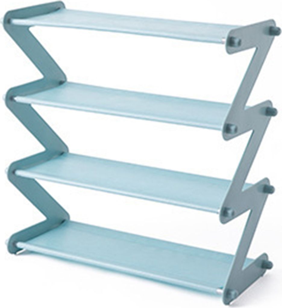 Schuhregal, einfache Montage, stabile Struktur, vierschichtig, freistehend, für Schrank, Eingangsbereich, Schlafzimmer, Boden, Outdoor-Schuh-Organ...