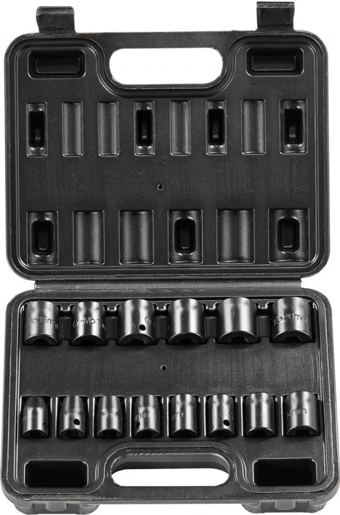 Jeu de clés à douilles à choc 3/8 pouces - Coffret de 14 pièces complet