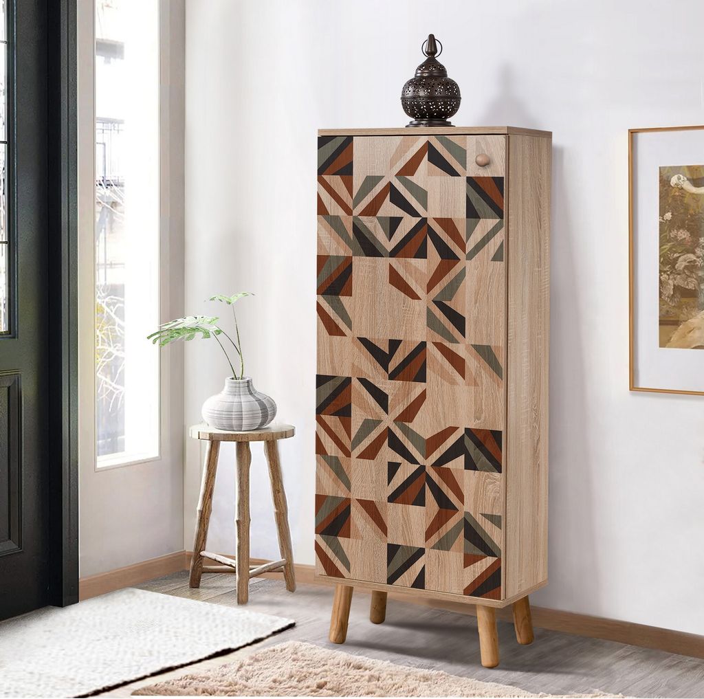 Skye Decor, Vegas - S 914, Schuhschrank, Sonomo, 100 % MELAMINBESCHICHTETE SPANPLATTEN, 50 x 38 x 135 cm