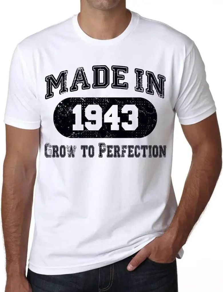 Herren Grafik T-Shirt Wachsen bis zur Perfektion aus dem Jahr 1943 – Grow to Perfection 1943 – Geschenk 81. Geburtstag Jahrestag 81 Jahre
