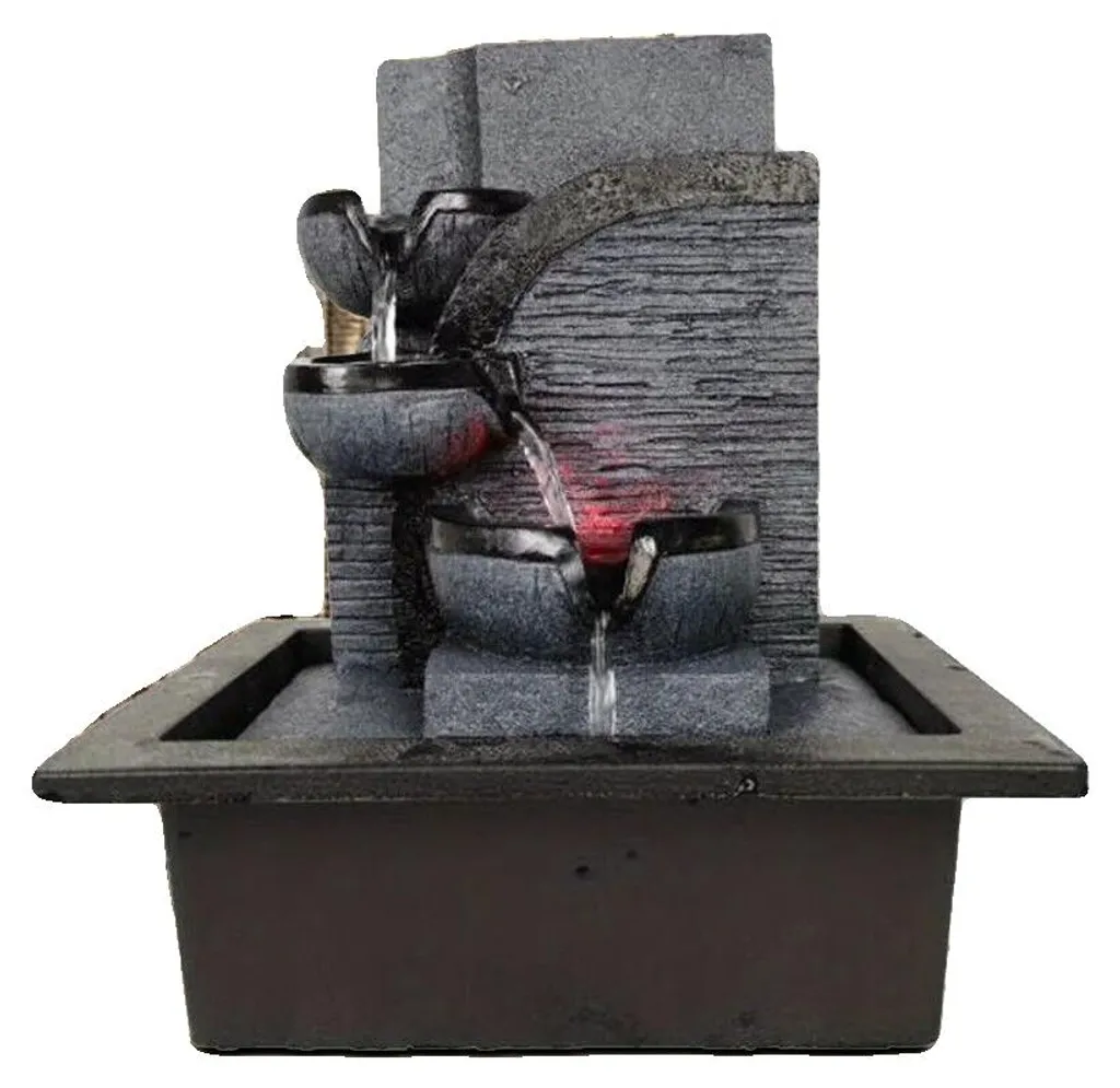 Fontaine zen d'intérieur LED pour méditation et relaxation - 2,5W