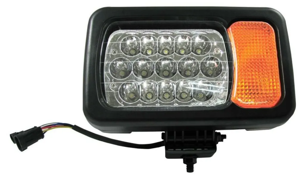 Phare gauche 16 LED avec feux de route et clignotant pour tracteur