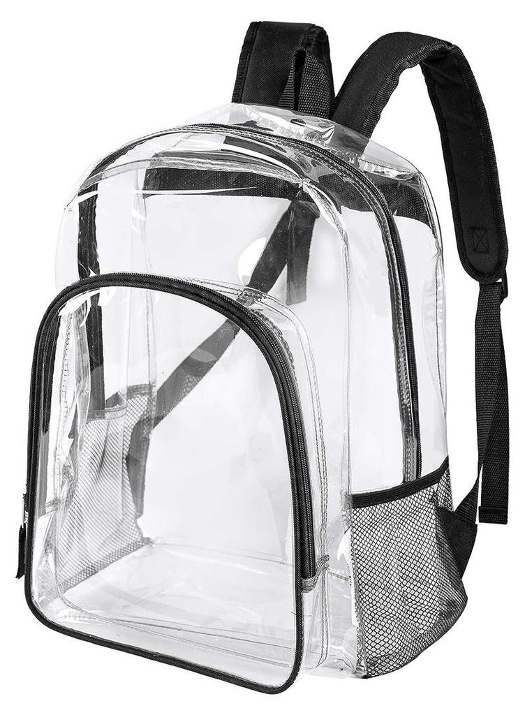 Transparenter Rucksack 1 Stück, Robuster PVC-Schulrucksack, Produktbild 