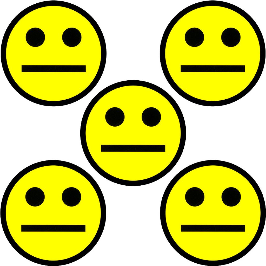 5 Smiley Magnete Durchmesser 5 cm für Magnettafeln, Kühlschränke, Plantafeln und Whiteboards (Gelb, 5 cm)