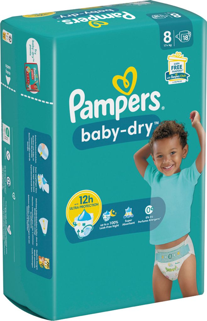 Pampers Windel Baby Dry Größe 8 Extra Large Single Pack 17 Produktbild 