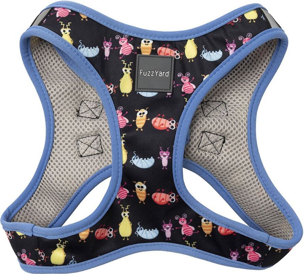 Fuzzyard Step In Bed Bugs Hundegeschirr Schwarz 2XS Schwarz 2XS