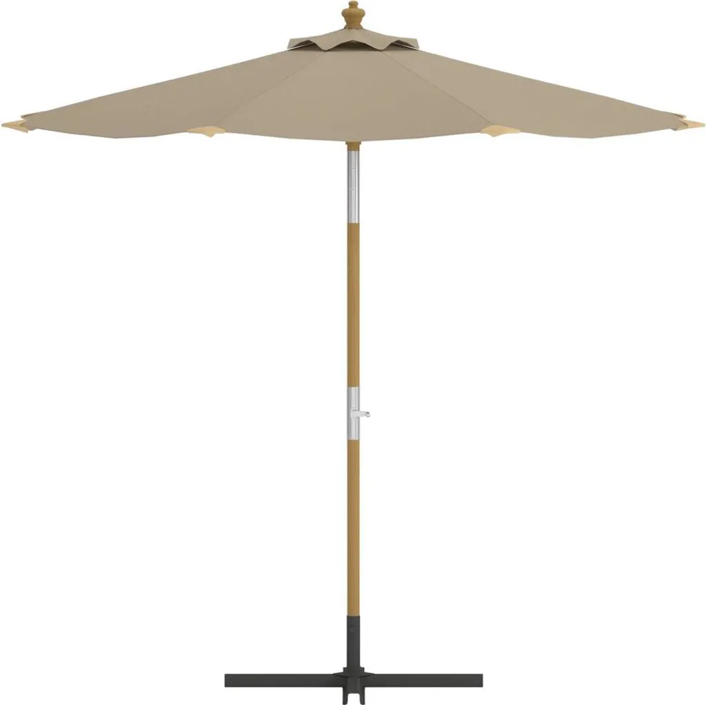 Parasol Cerox beige Ø270cm inclinaison réglable et mât aluminium gris