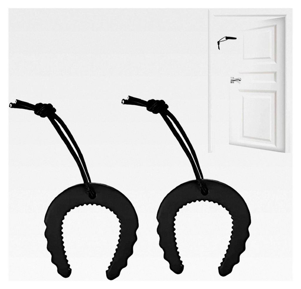 2 Stück Gummi-Türstopper, Fensterstopper Türkeil - Zubehör für Polizei und Feuerwehr, Kindersicherung gegen Quetschungen, Kleiner Wandhalter S...